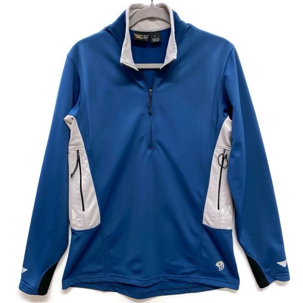 Vintage Mountain‎ Hardwear Blue 1/2 Zip Pullover Men's L Hiking Jacket Made USA